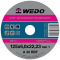 Круг шлифовальный по металлу WEDO